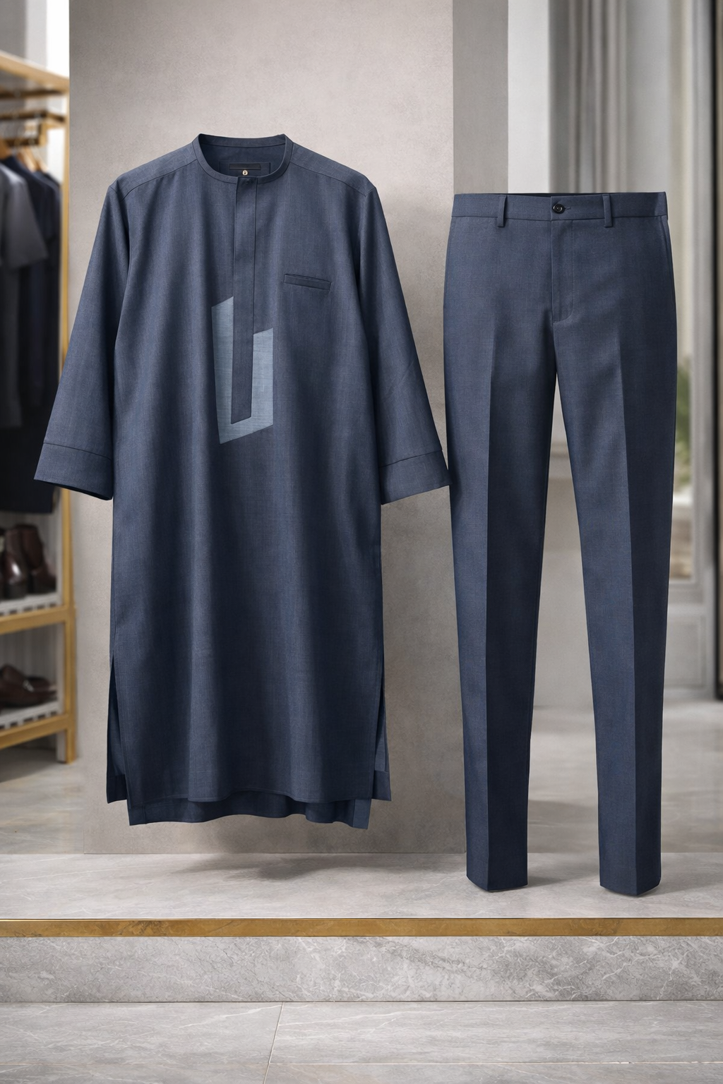 Men's Senator Wear - African Senator Nigerian Men's Traditional Party Outfit