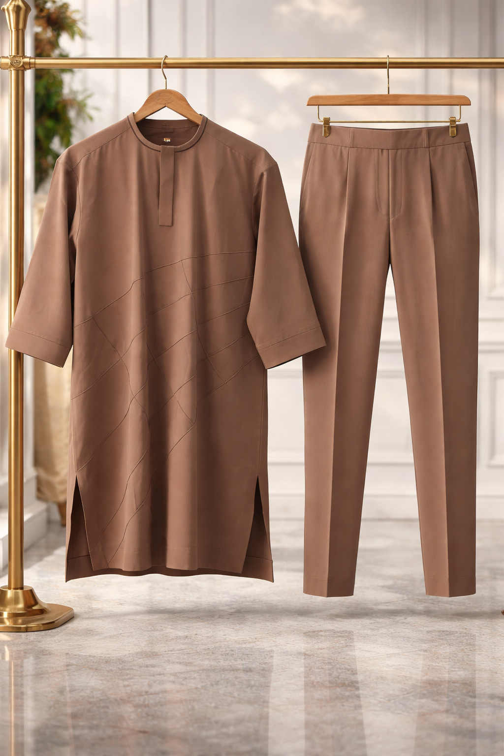 Elegant Men's Senator Outfit - Embroidered Nigerian, Modern African Style