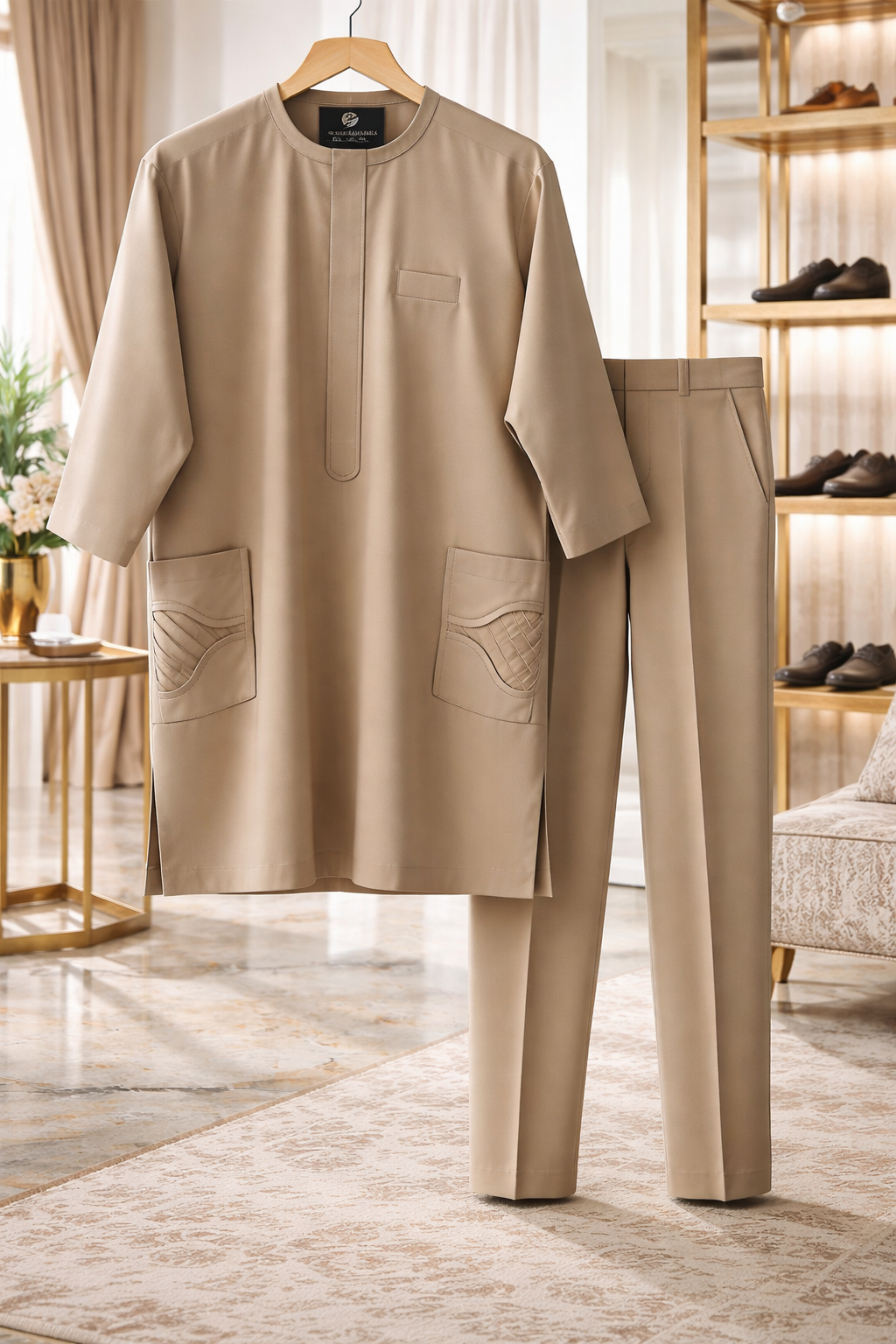 Elegant Senator Outfit - Embroidered Nigerian Custom, Modern African Style